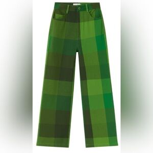 Women's Green Central Blanket Coral Pants. US size 2